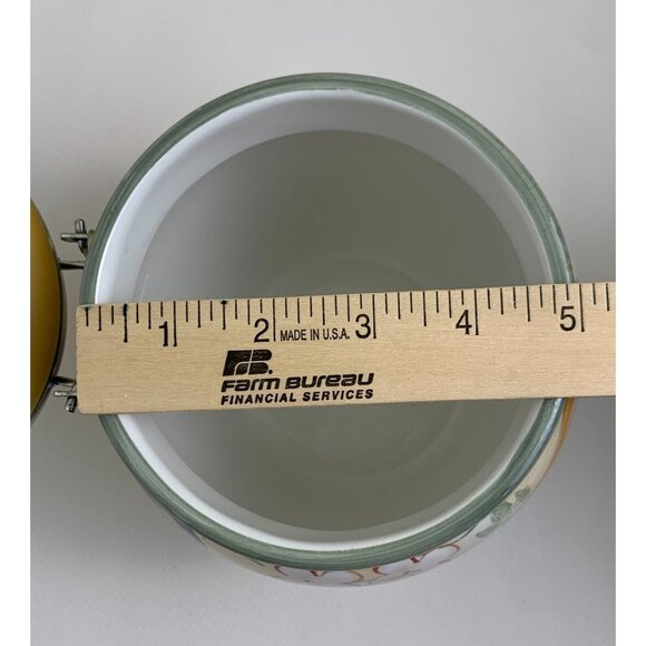 Gibson Home Ceramic Airtight Storage Jar Fruit Grove Canister Clamp Lid Storage - Picture 10 of 10
